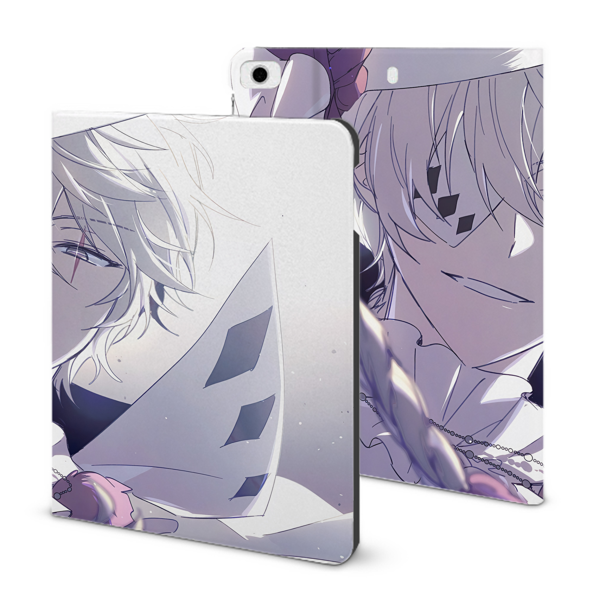 （画像用） 文豪ストレイドッグス Bungo Stray Dogs IPad ケース ブック型 PUレザー TPU 耐衝撃 軽量 薄型 ペン収納なし 全面保護 IPad 各モデル対応